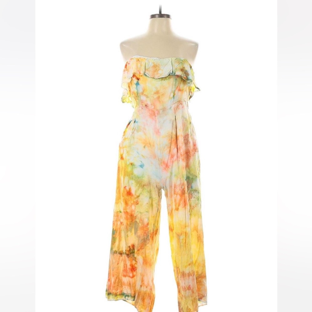 Colorful Strapless Jumpsuit
